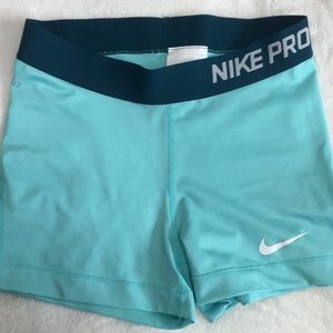 Tiffany Blue Nike pro shorts size SMALL